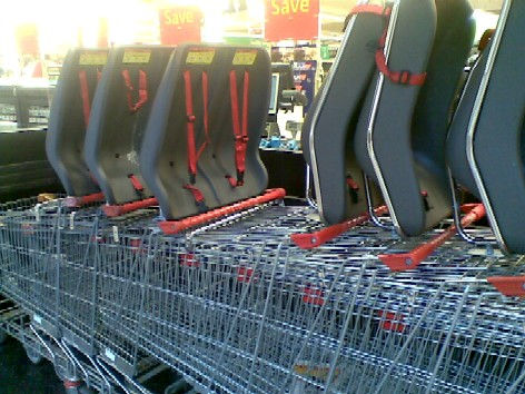 Mommy friendly shopping carts